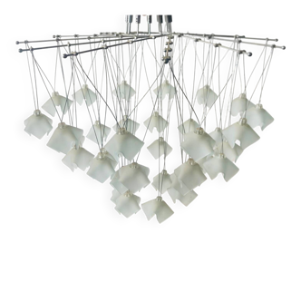 Chrome cascade chandelier by MetalSpot Italy