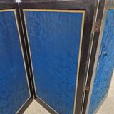 19th century black painted wooden folding screen