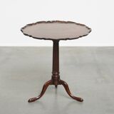 Antique 19th-Century English Wine/Tilt-Top Table with One-Piece Top