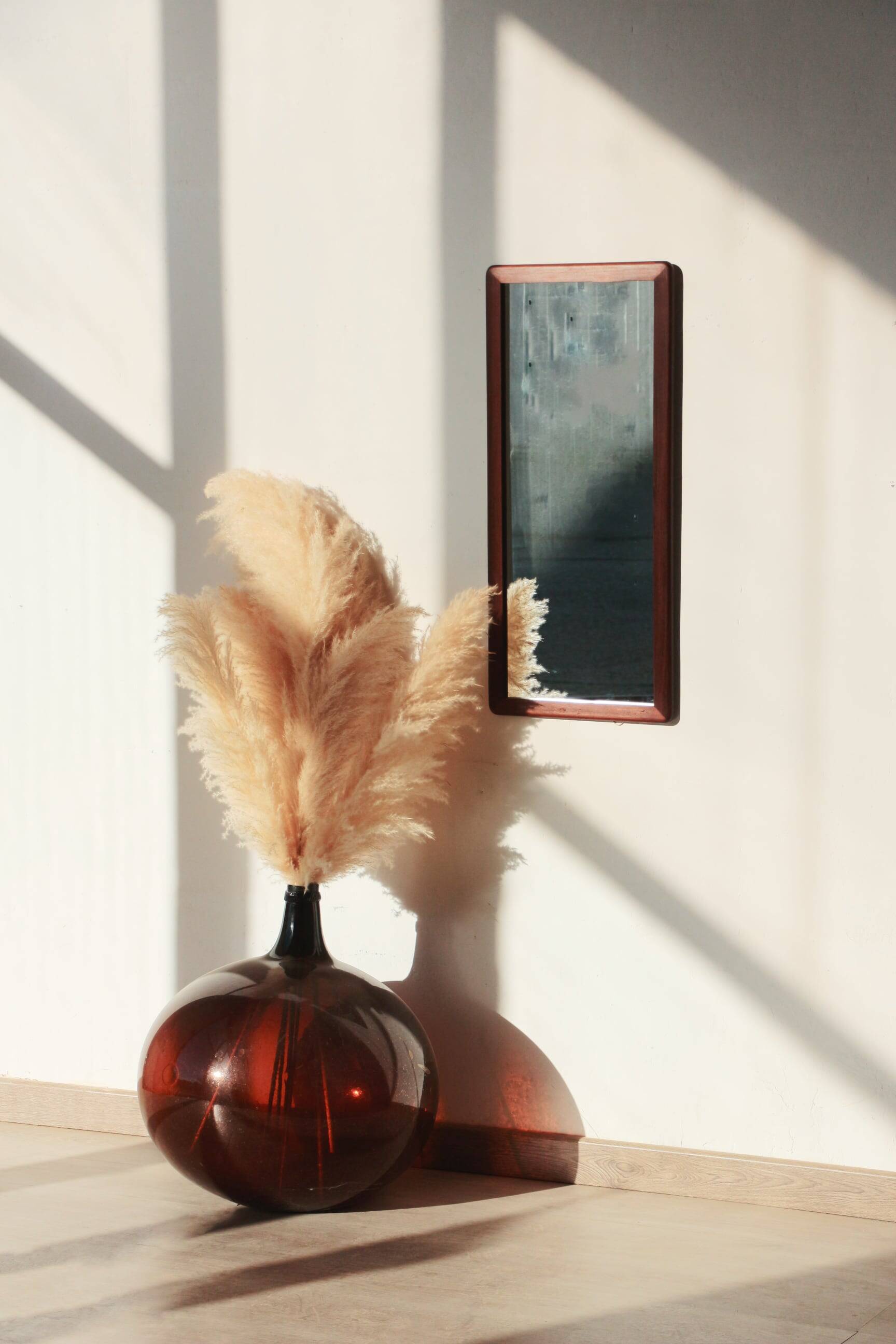 Miroir Rectangulaire en teck - Vintage - 04.01.24.02