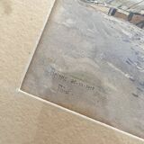 Aquarelle ancienne paysage suisse signée Fürst 1915