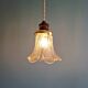 Art Deco trio of pendant lights/table lamps in clear glass, 1920s-30s.