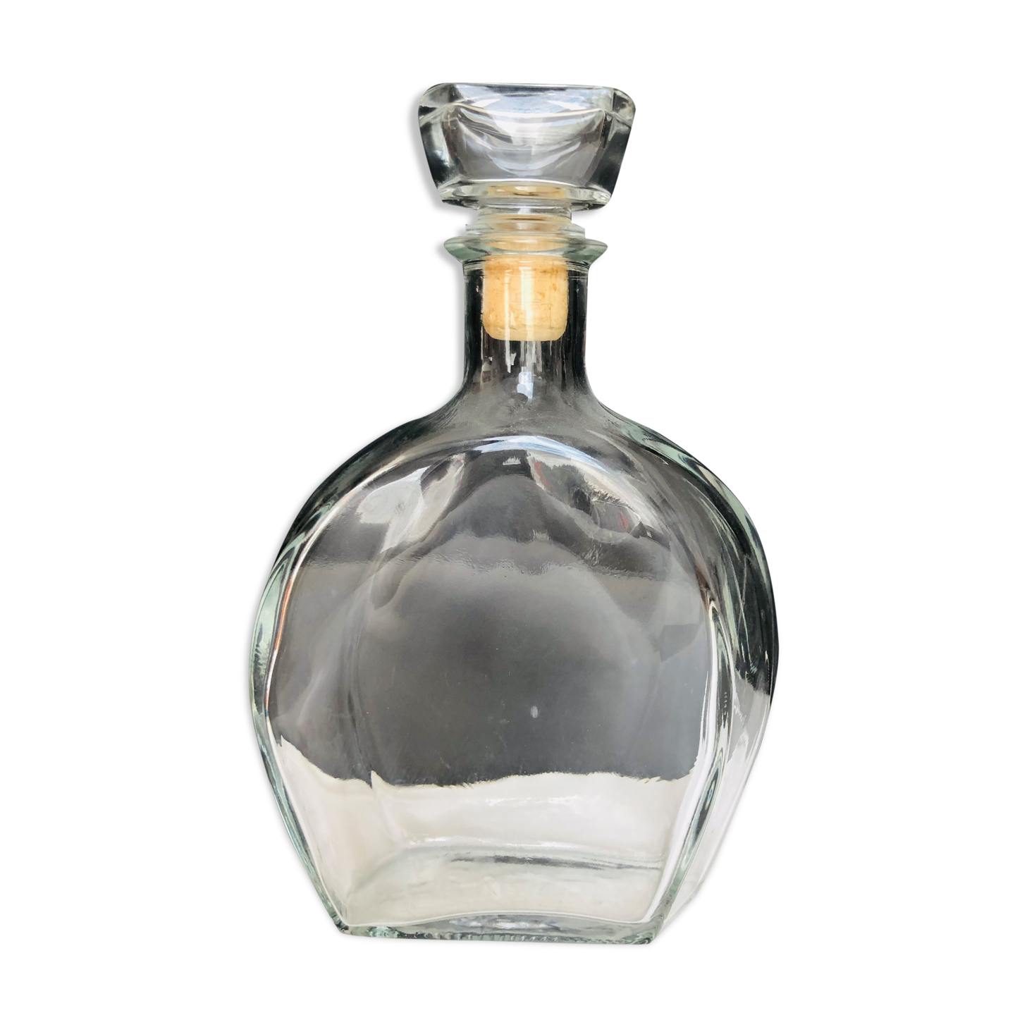 Molded glass decanter