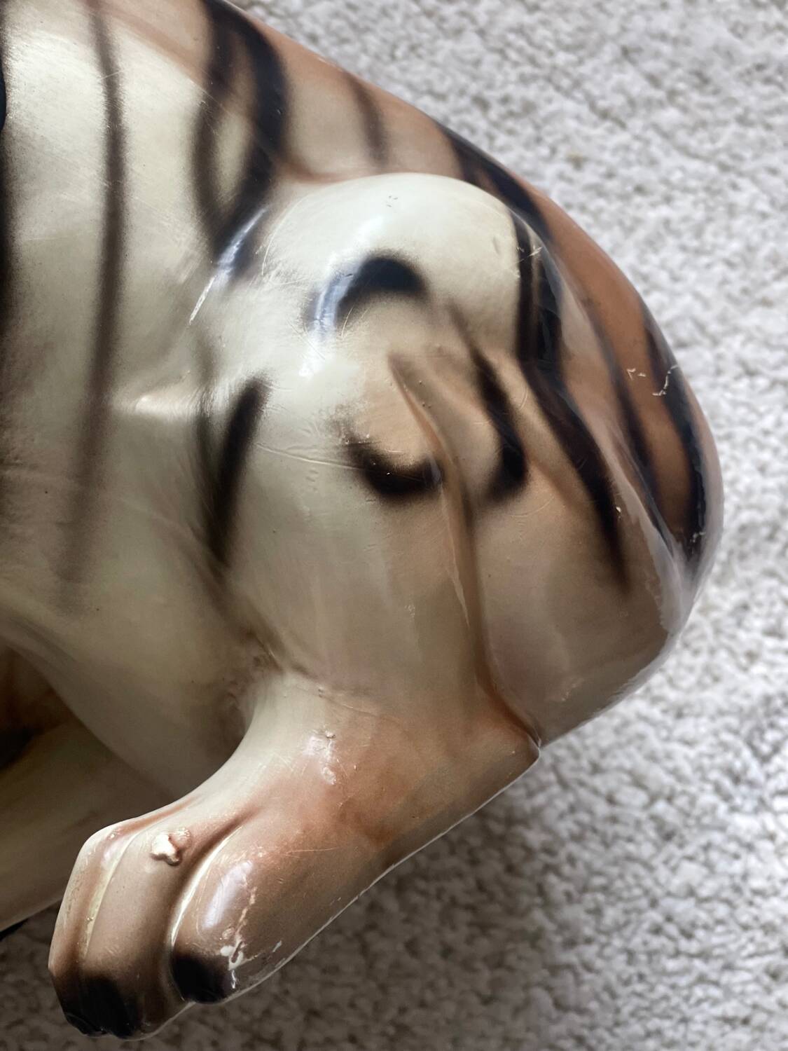 Enamelled ceramic tiger 1970
