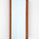Minimalist teak wall mirror / Mid-century Danish modern design / 1960s / 1970s
