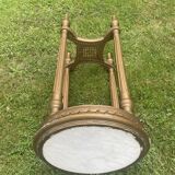 harness or small side table Louis XVI style, marble top - H 77 cm
