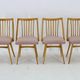 1960s Antonin Suman Set of Four Dining chairs in Beech Wood , Czechoslovakia
