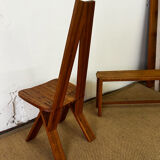 Chair and bench in solid wood