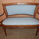 Curved wooden bench