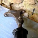 Antique cast iron and enamel wall lamp from the 1930s