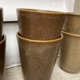 Set of 8 Digoin stoneware cups