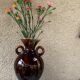 Amphora vase in glazed ceramic vallauris sign E.Covain vintage