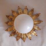 Gilded metal ceiling lamp