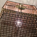 Asian lamp with wooden base, ceramic lamp foot 1940