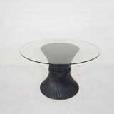 Bamboo and glass McGuire "Wheet" dining table, U.S.A, 1970's
