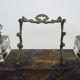 Inkwell nineteenth in marble and glass bottle