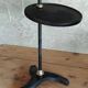 Vintage push-button ashtray from the 70s – Black and brass – With shelf