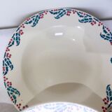 4 hollow plates of Digoin Sarreguemines model Holly 211250