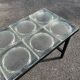 Table basse moderniste carreaux de verre Saint Gobain