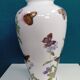 Vase porcelaine années 80 décor papillons