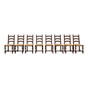 Ensemble de 8 chaises - brutalistes