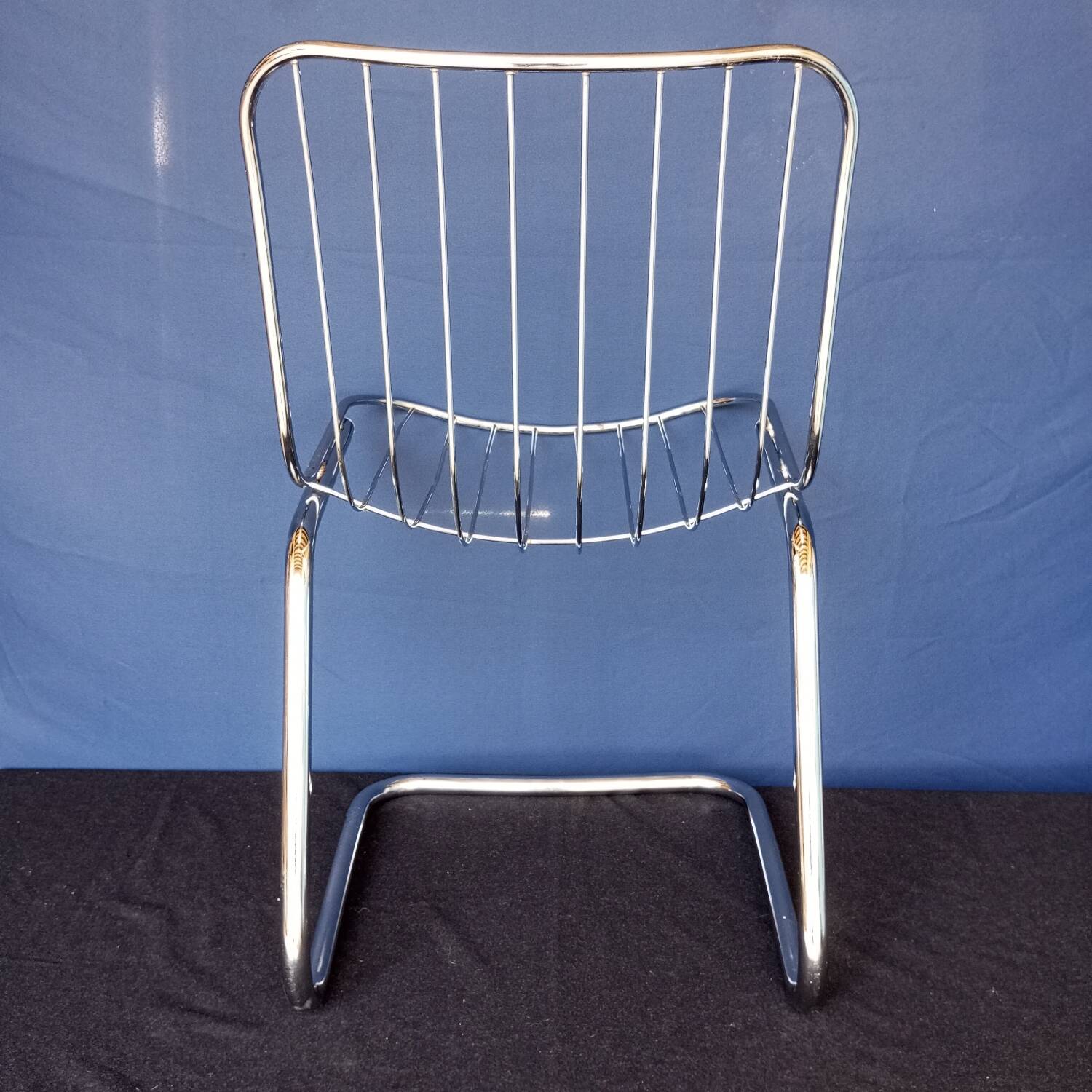 70s chrome metal chairs