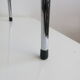 Vintage stool in chrome metal and black skai