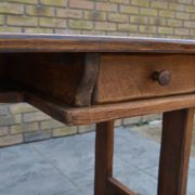 "Brutalist" farmhouse desk/table in solid oak
