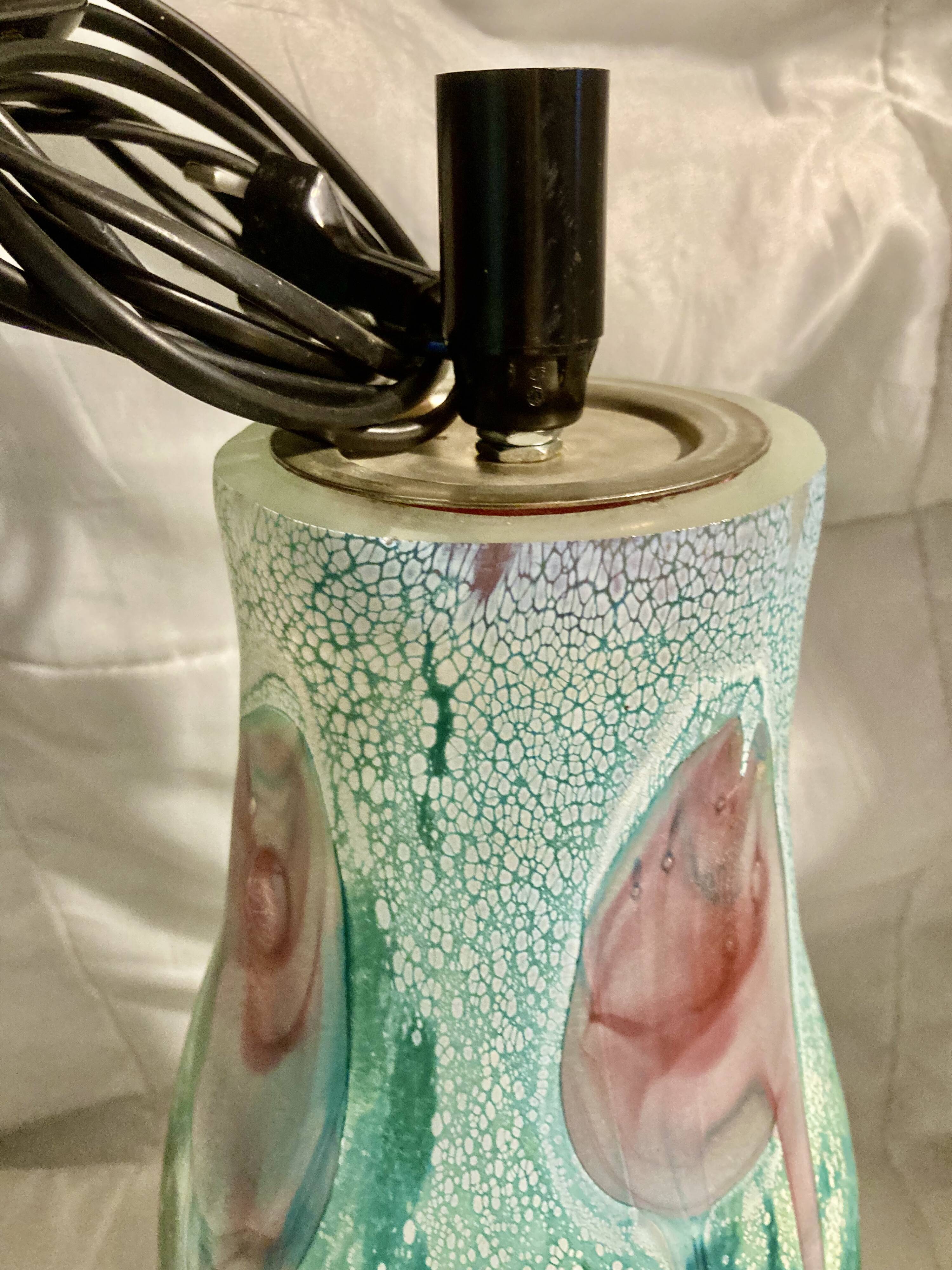 lamp or vase - glass paste - signed Gambier - dated or No. 99 - size XXL