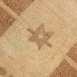 Brown & Cream Turkish Runner Rug, 95x377Cm