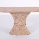 Postmodern Cream Console Table - Italian Elegance with Regency Charm