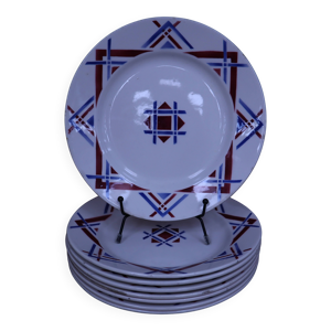 8 Assiettes plates Moulin