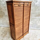 Antique roller shutter cabinet Paris oak wall cupboard