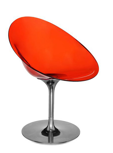 Transparent EroS swivel chair - Polycarbonate - Kartell