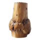 Vintage brutalist hand-carved burl wood vase