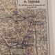 Map of the Paris metro in 1920. Beautiful reproduction to frame