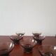 Set of 7 black vintage glasses