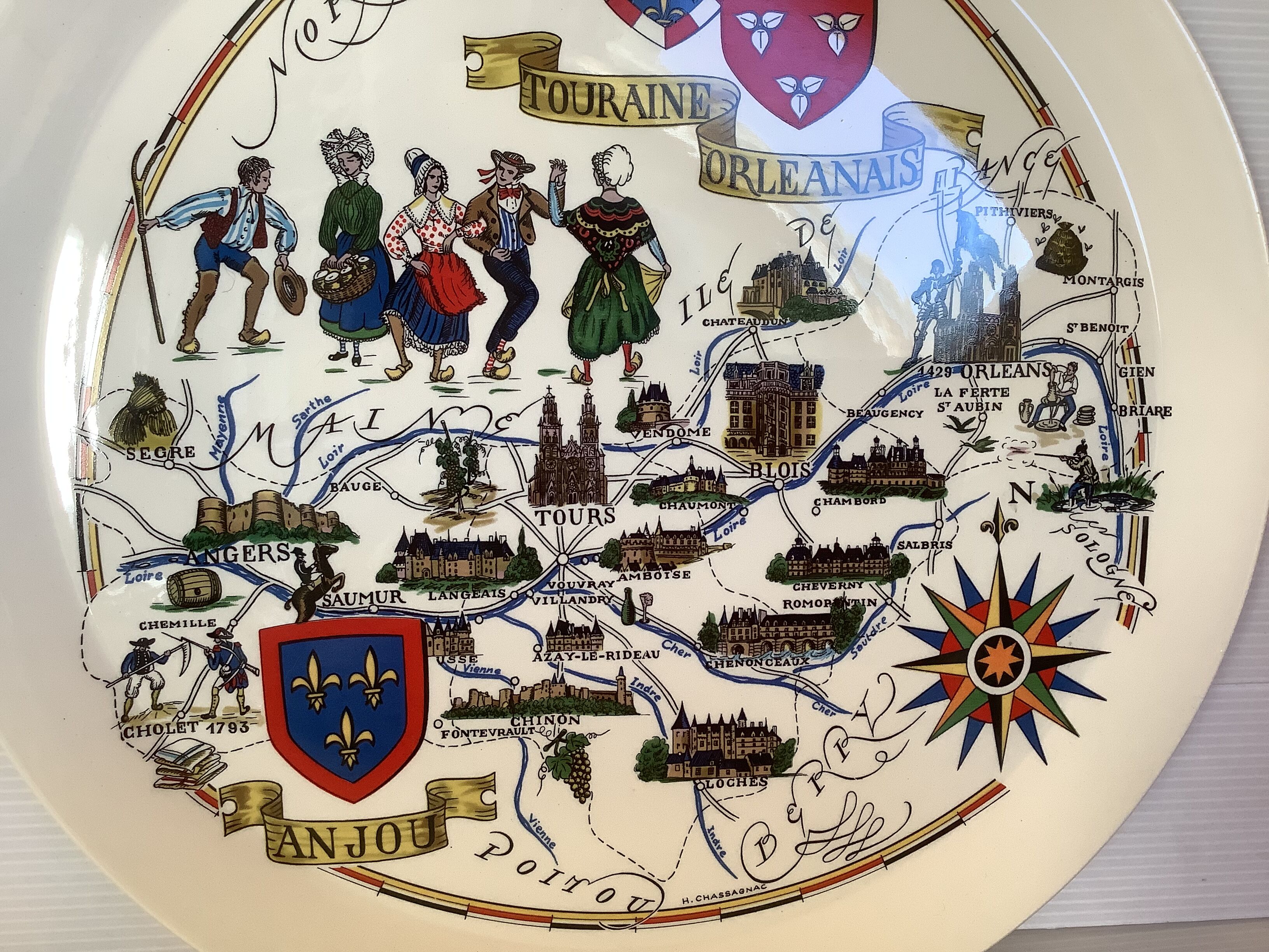 Ancient dish from Lunéville, provinces of Touraine, Orléanais, Anjou.