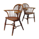Ensemble de deux fauteuils Windsor, dossier bas anglais, 19ème siècle