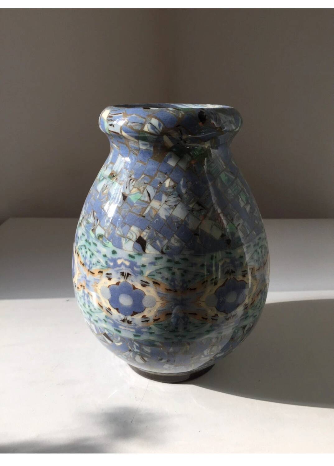 Gerbino vallauris mixed-earth vase