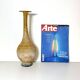 Black and Yellow Scavo Glass Bottle Vase attr. to Gino Cenedese, Italy