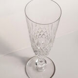 11 champagne flutes on foot in crystal saint louis collection messina model of 1973. stamped