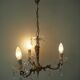 Cast bronze chandelier and crystal tassels – 3 fires