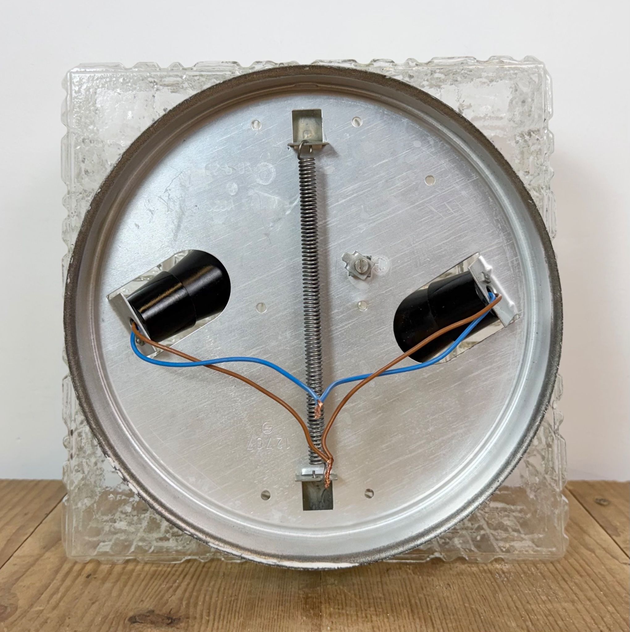 Vintage Glass Wall Or Ceiling Light, 1970s
