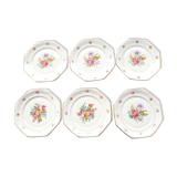 6 octagonal flower plates