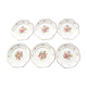 6 octagonal flower plates