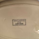 Oval dish or large ravier in earthenware Sarreguemines model Mozart