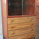 Vintage 60s display cabinet signed simat made in France