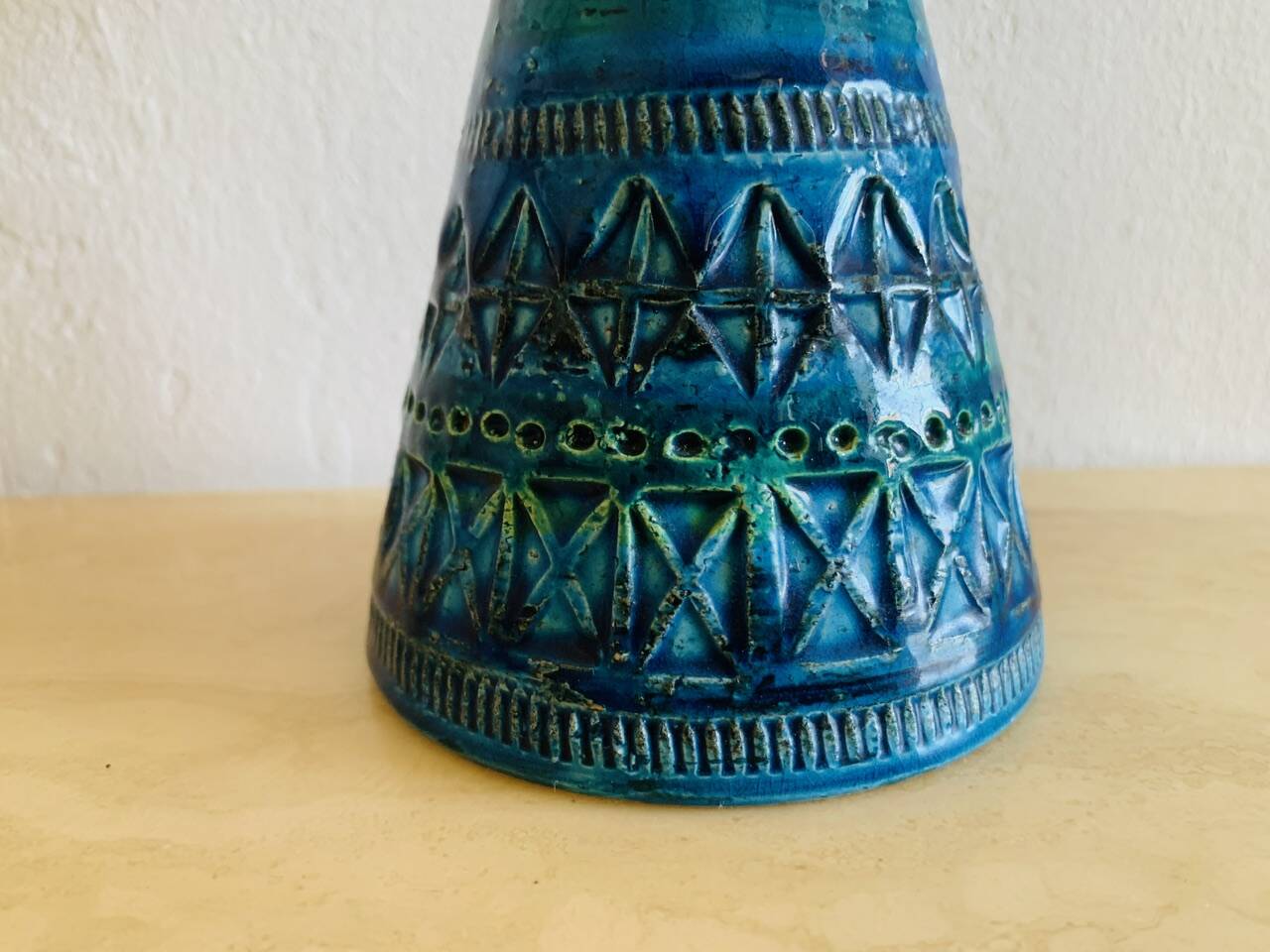 Bougeoir / Vintage Candle Holder Rimini Blue by Bitossi, 1950s