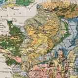 Old geological map of France - 1900
